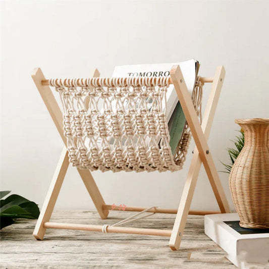Ayla Nordic Woven Magazine Stand